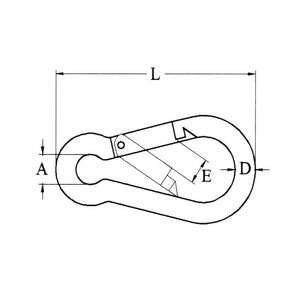 MOSCHETTONE INOX 316 � MM.6X60