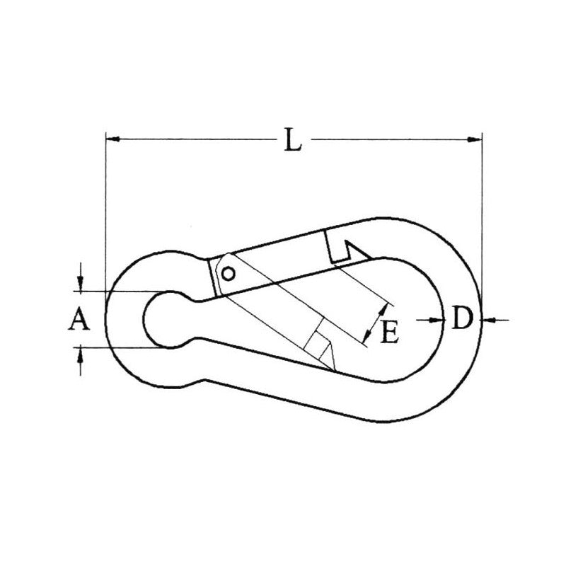 MOSCHETTONE INOX 316 � MM.6X60