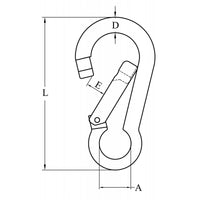 MOSCHETTONE INOX 316 � MM.6X60
