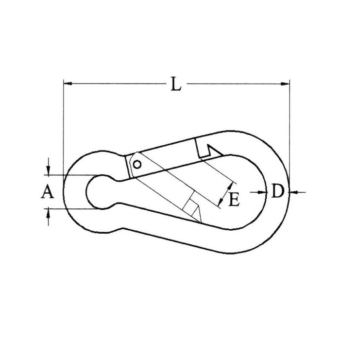 MOSCHETTONE INOX 316 � MM.7X70