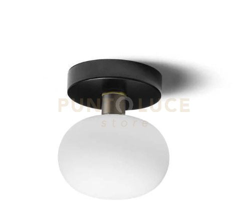 MOSE LAMPADA DA PARETE O SOFFITTO STRUTTURA NERA PARTICOLARI BRONZO ATTACCO G9