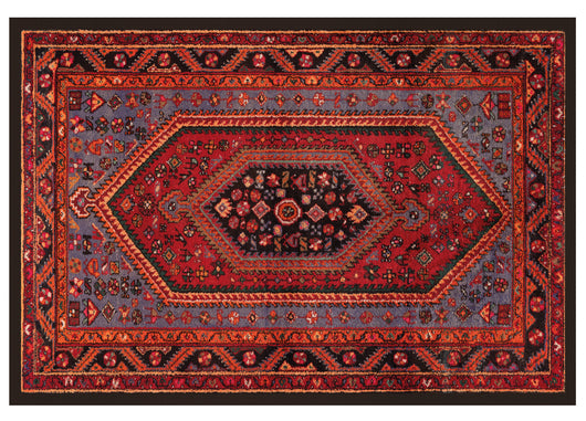 Tappeto Antiscivolo Stampa Digitale Linea Emozioni D'Oriente Dis. Mossul Rosso - 154x228 - Rosso