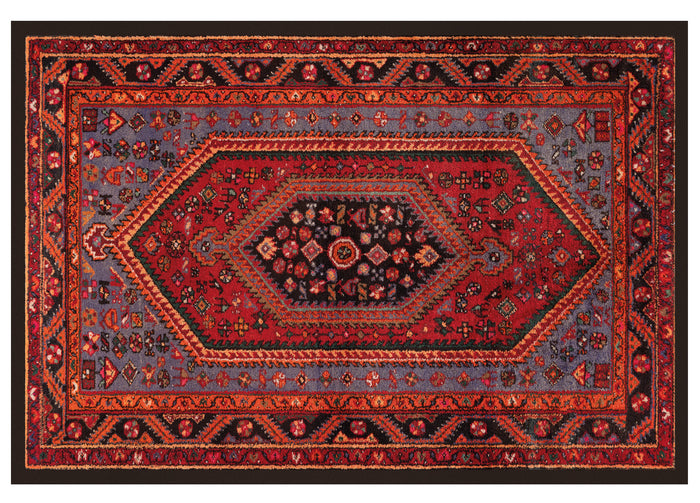 Tappeto Antiscivolo Stampa Digitale Linea Emozioni D'Oriente Dis. Mossul Rosso - 154x228 - Rosso