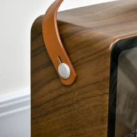 Camino Elettrico con Fiamma LED, 3 Modalità di Riscaldamento e Interruttore di Sicurezza, 30.3x17.5x37.4 cm