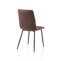 Set 4 Sedie LEA marrone scuro