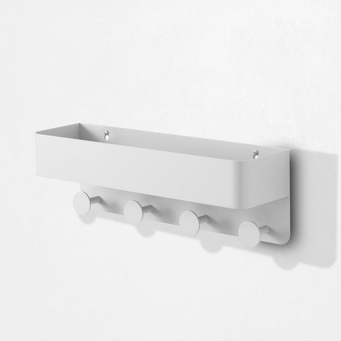 Mensola p/oggetti con appendiabiti HARU bianco