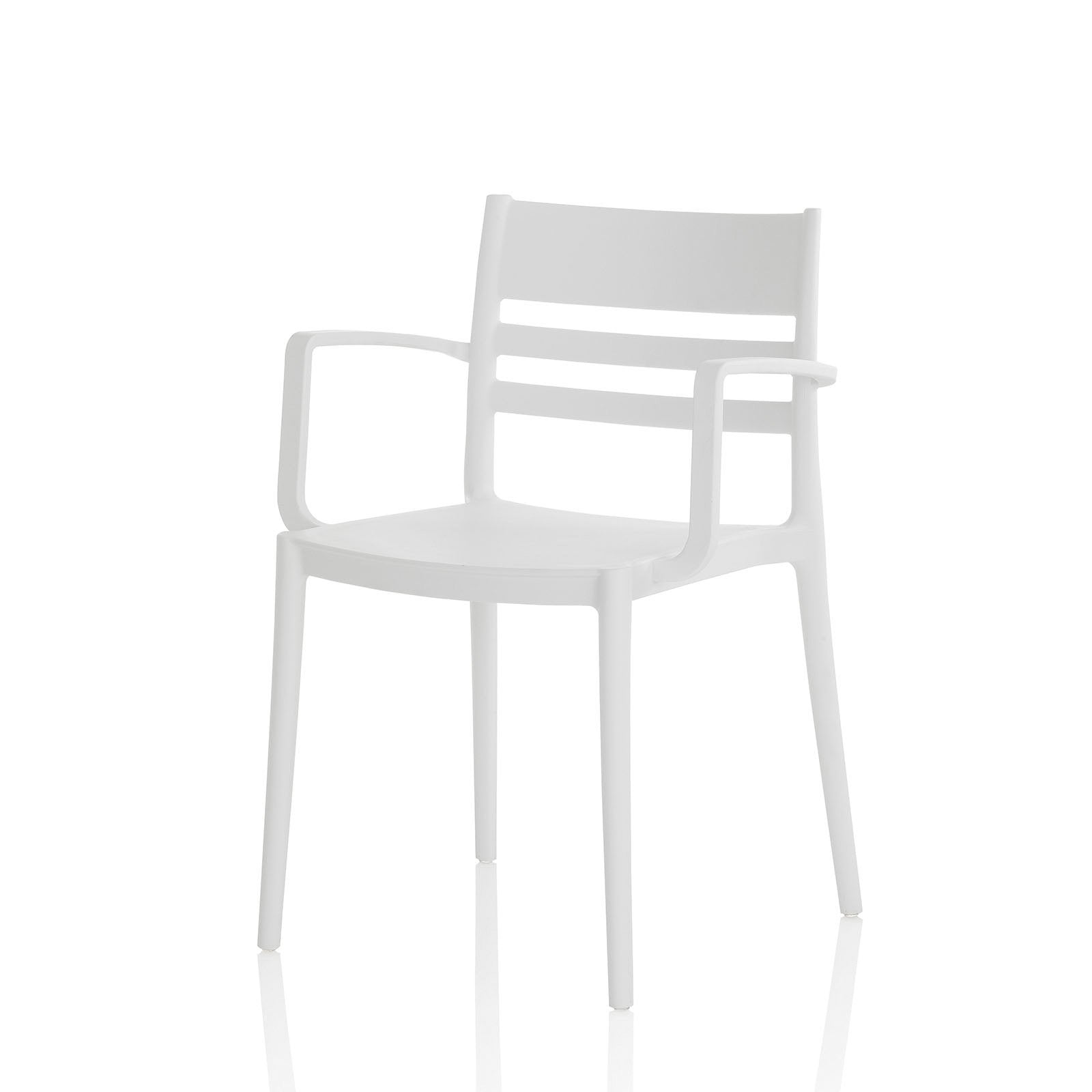Set 4 Sedie con braccioli da interno/esterno SHYLA bianco