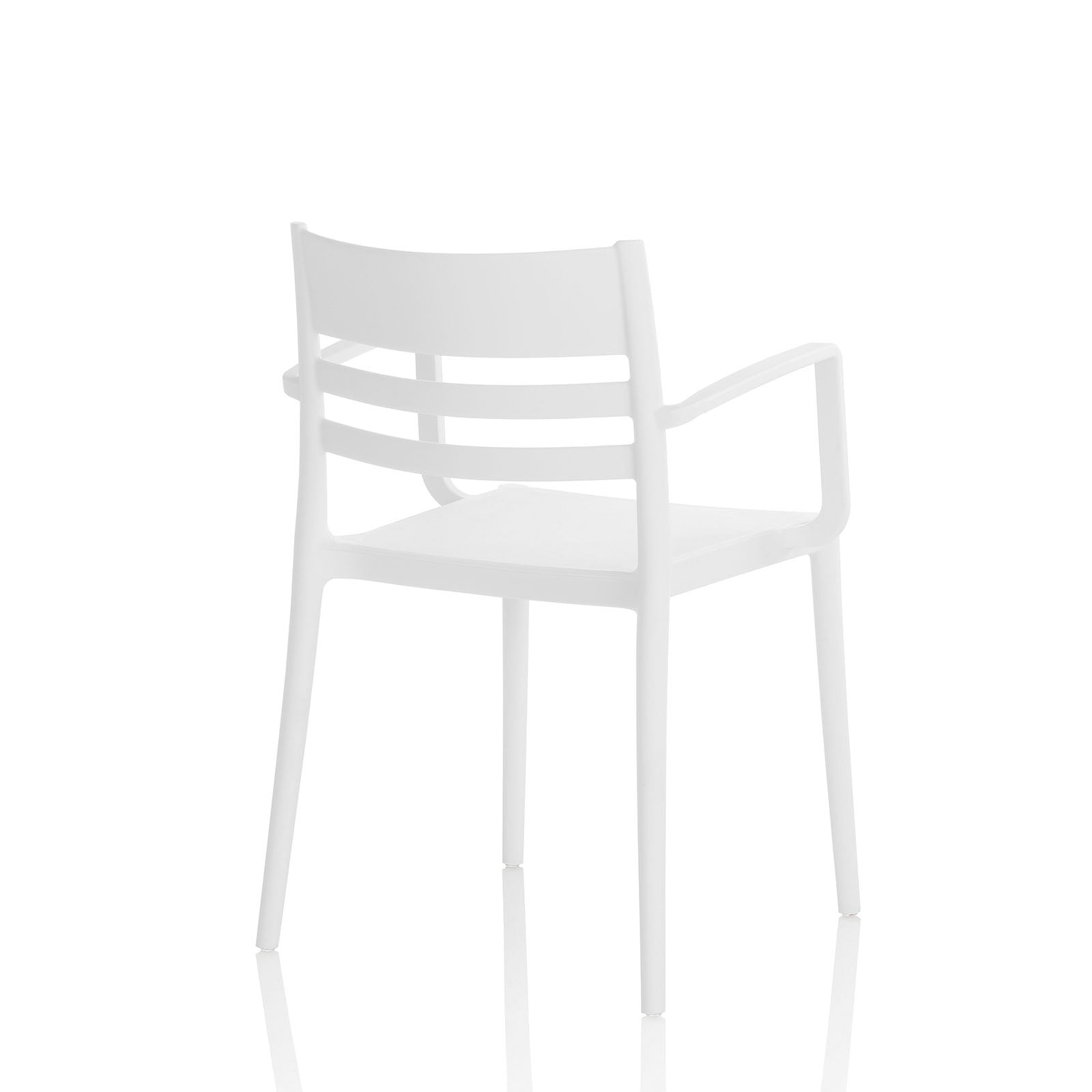 Set 4 Sedie con braccioli da interno/esterno SHYLA bianco