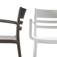 Set 4 Sedie con braccioli da interno/esterno SHYLA bianco