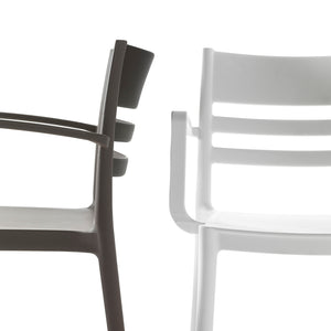 Set 4 Sedie con braccioli da interno/esterno SHYLA bianco