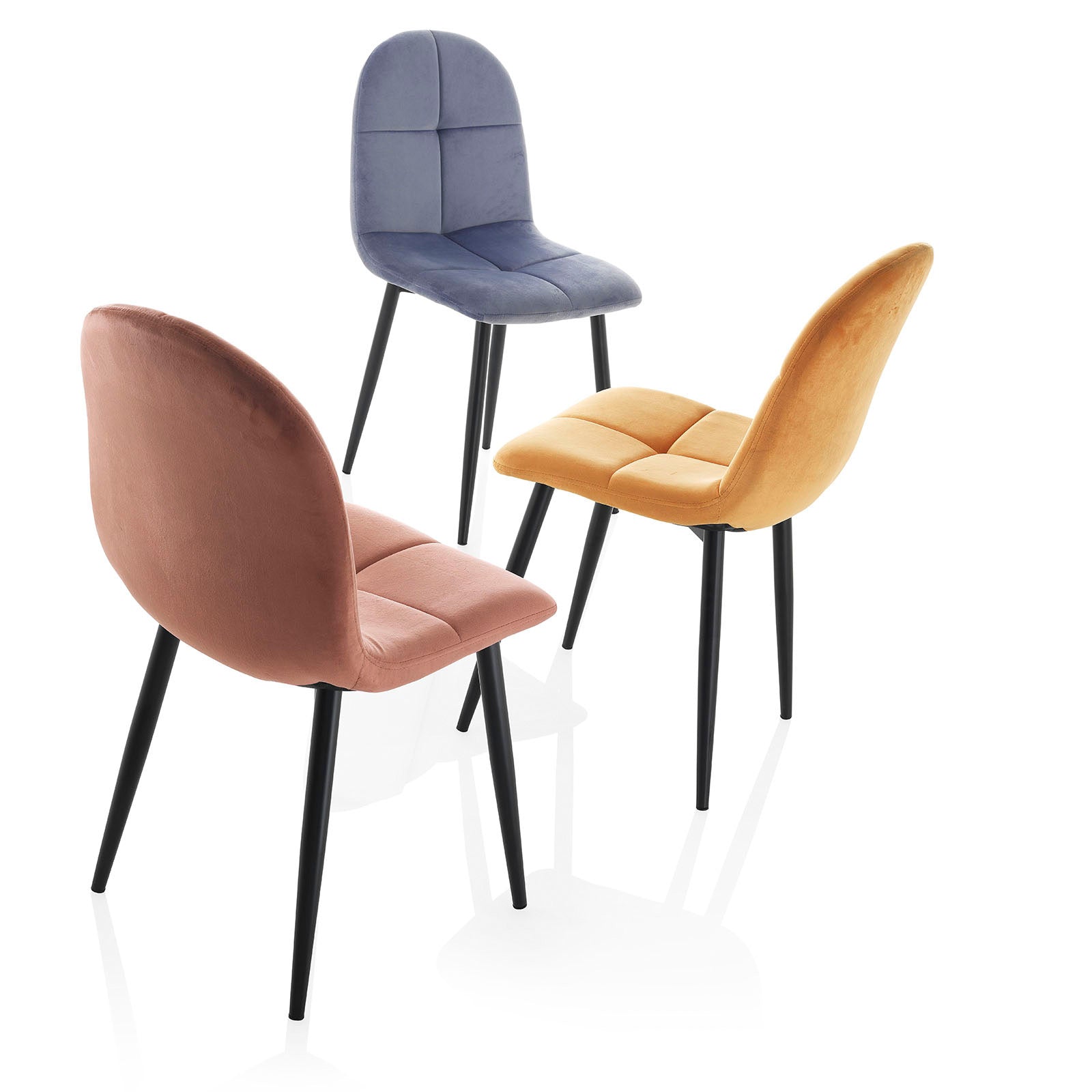 Set 4 Sedie LINDA rosa antico 