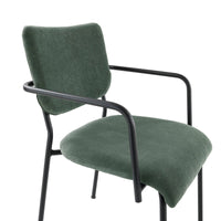 Set 2 Sedie con braccioli LOIS verde bottiglia