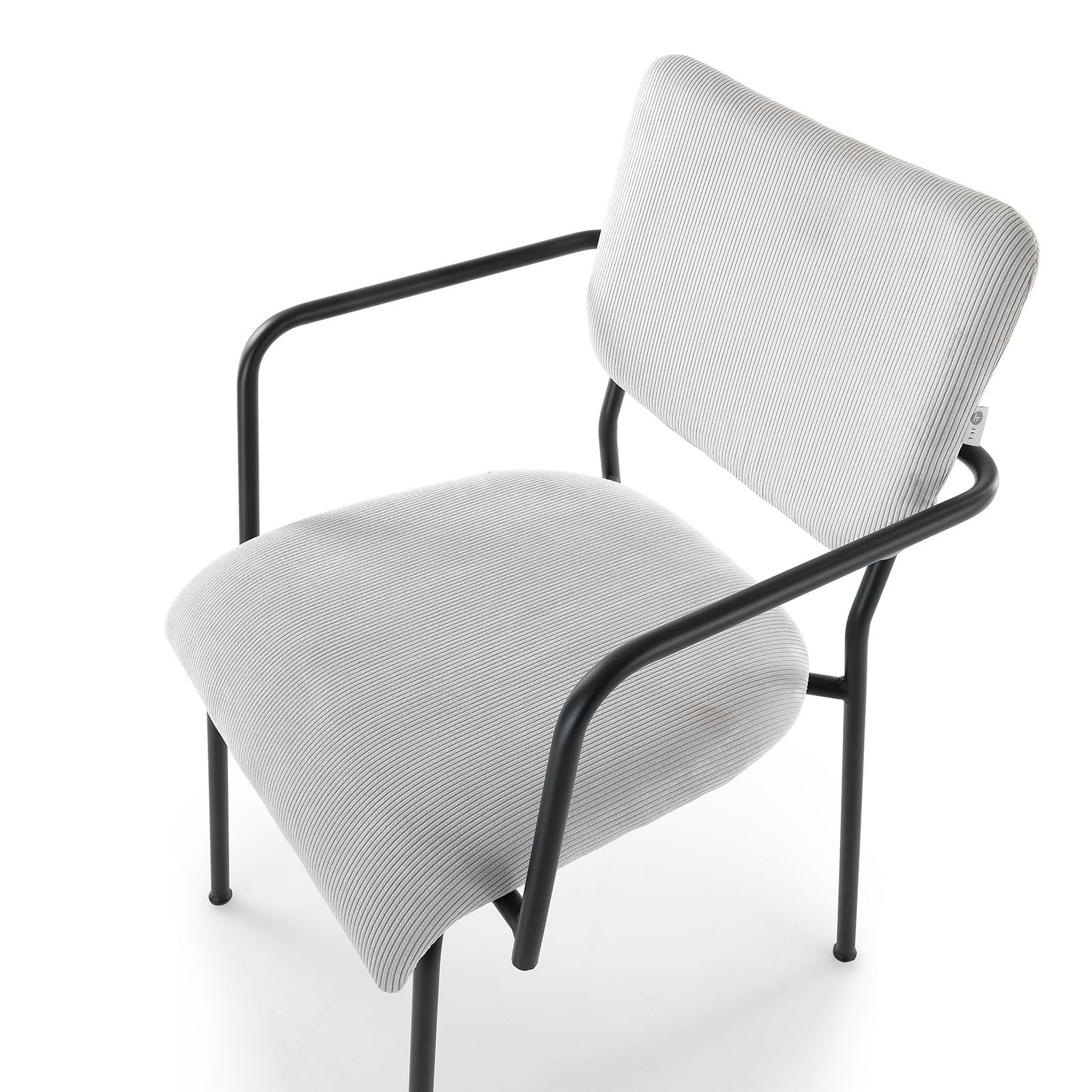 Set 2 Sedie con braccioli LOIS grigio chiaro