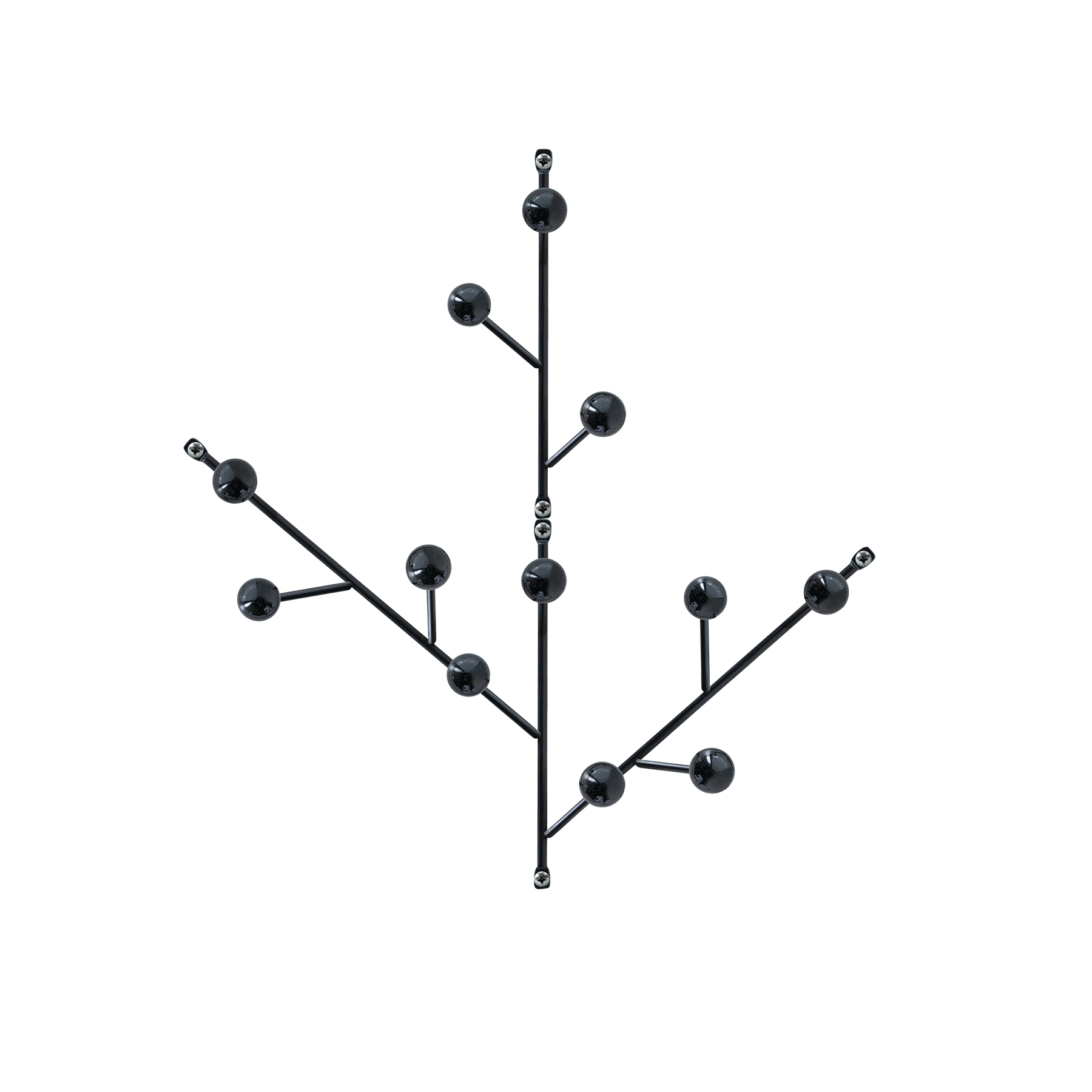 Set 4 appendiabiti FLEUR nero