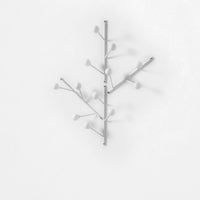 Set 4 appendiabiti FLEUR bianco