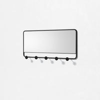 Appendiabiti con specchio MIRO nero