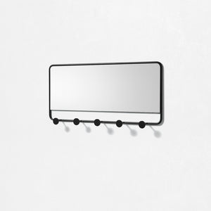 Appendiabiti con specchio MIRO nero