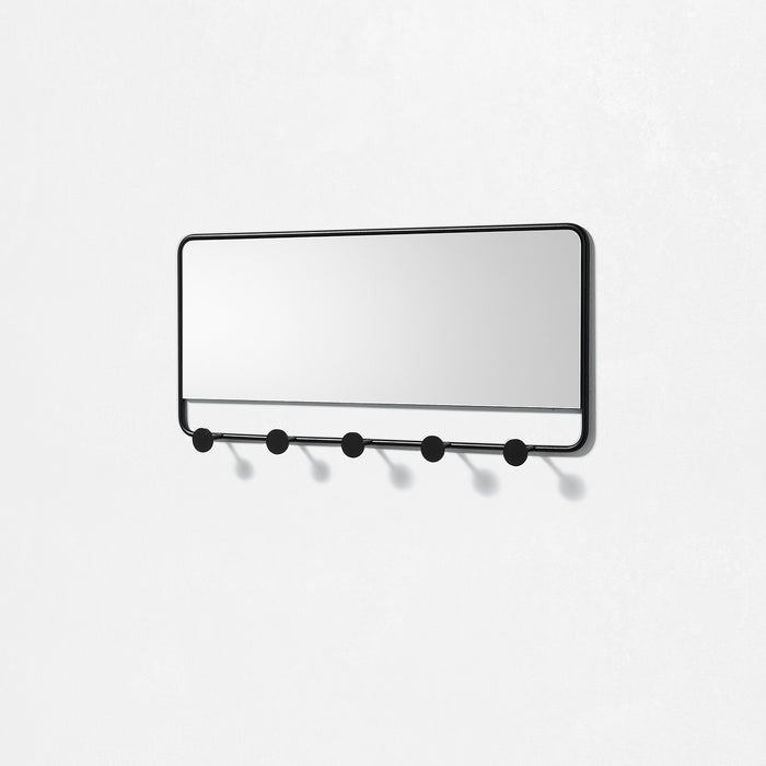 Appendiabiti con specchio MIRO nero