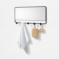 Appendiabiti con specchio MIRO nero