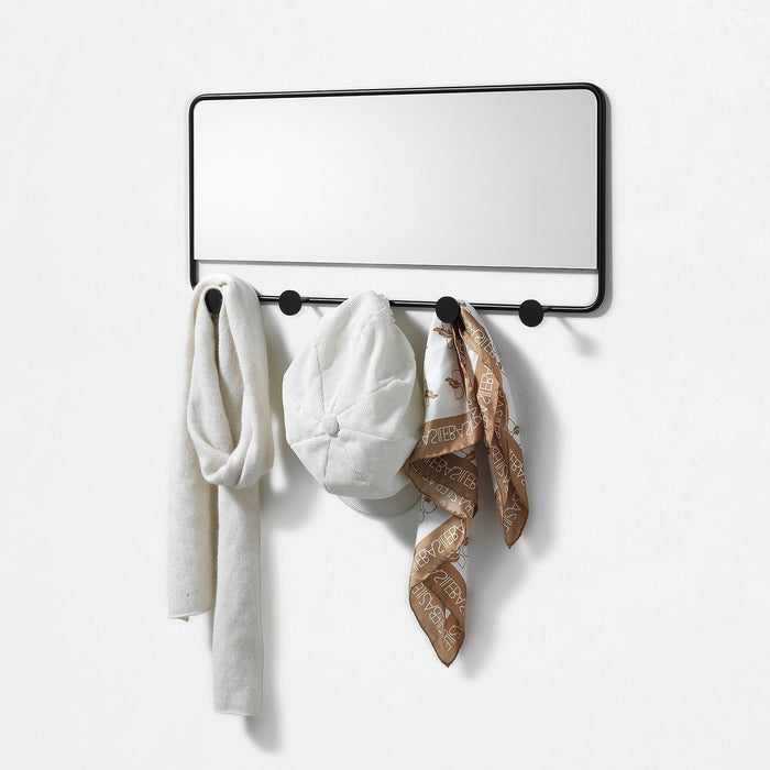 Appendiabiti con specchio MIRO nero