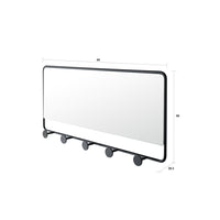 Appendiabiti con specchio MIRO nero