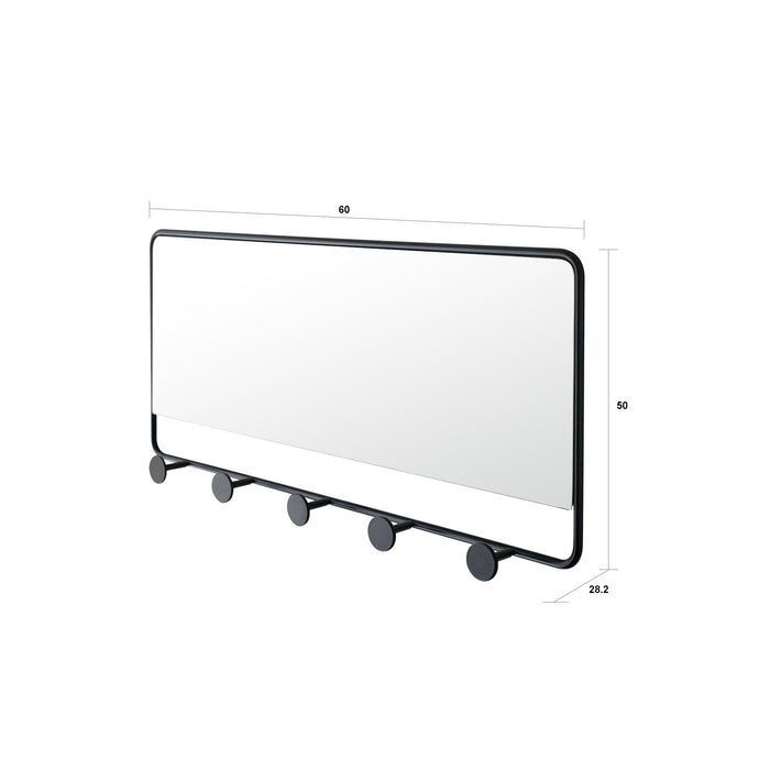 Appendiabiti con specchio MIRO nero