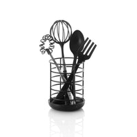 Porta utensili da cucina TOM nero
