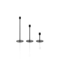 Set 3 porta candele ZEN nero