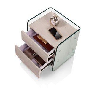 Tavolino/comodino GIORGIO bianco