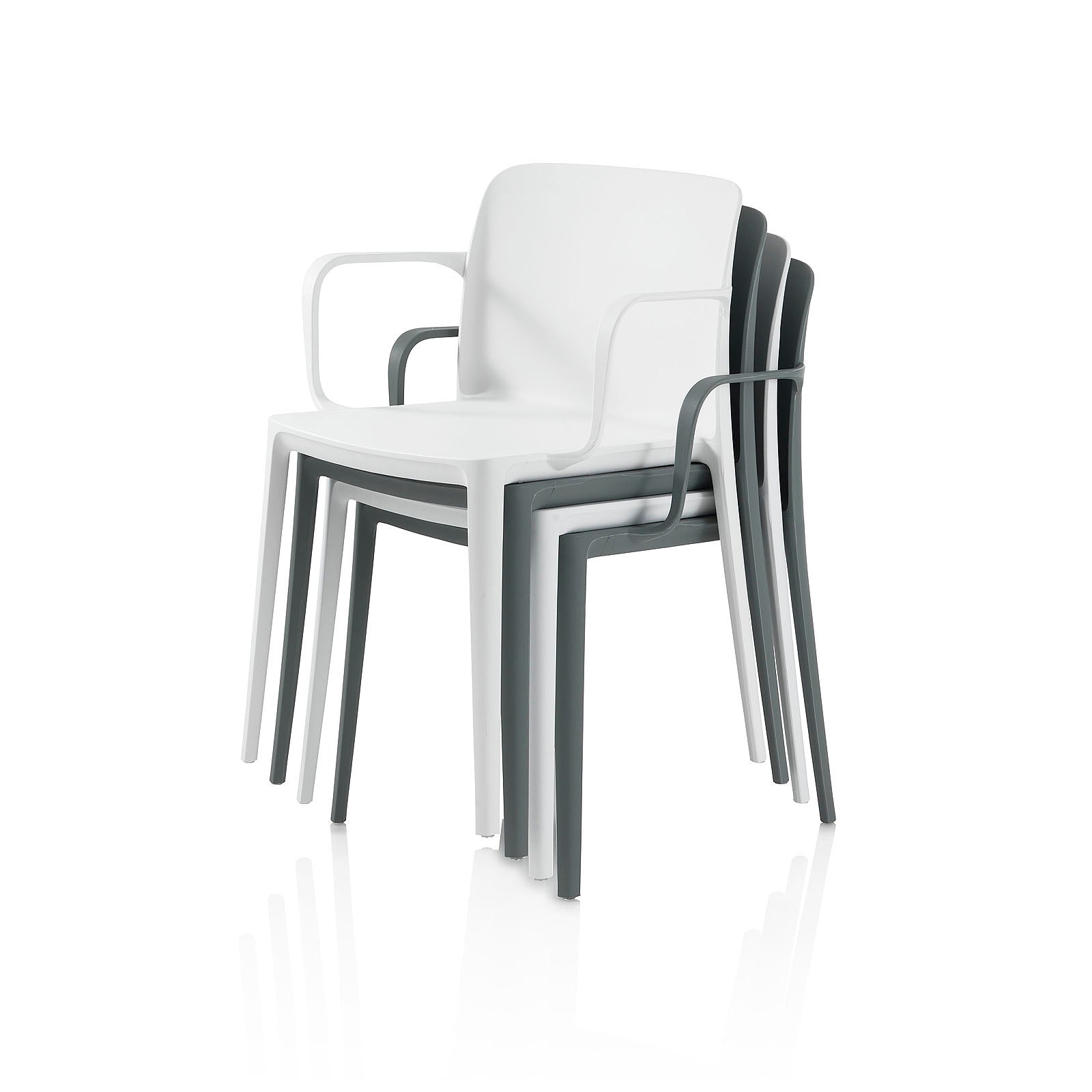 Set 4 Sedie da interno/esterno TIMMY colore grigio