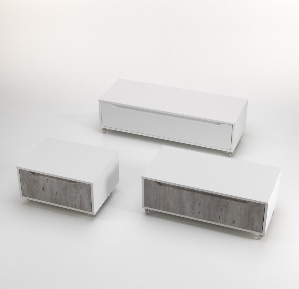 Cassettiera L.90 P.45 H.32 GIOVE colore cemento