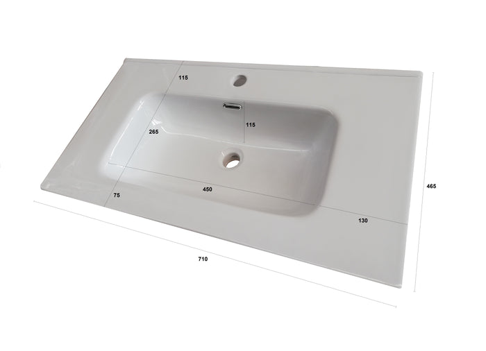 Mobile bagno composizione 4 pezzi L.71 P.46,5 H.190 cm IGEA colore rovere alaska