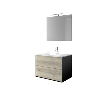 Mobile bagno composizione 4 pezzi L.81 P.46,5 H.190 cm IGEA colore pino artico