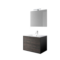 Mobile bagno composizione 4 pezzi L.81 P.46,5 H.190 cm IGEA colore testa di moro