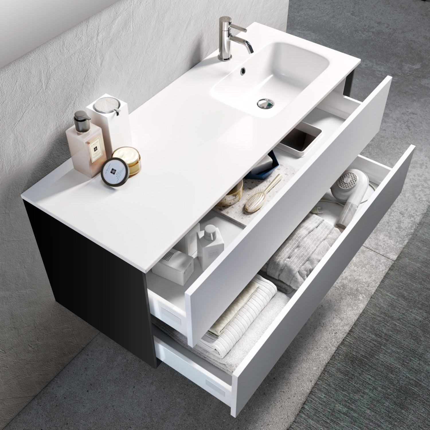 Composizione vasca DX 4 pezzi IGEA bianco opaco