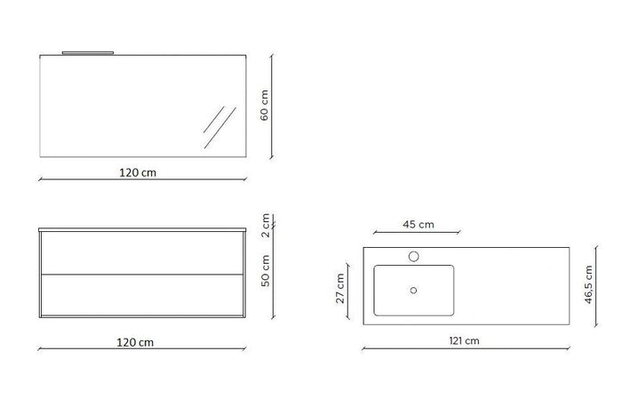 Composizione vasca SX 4 pezzi IGEA avana
