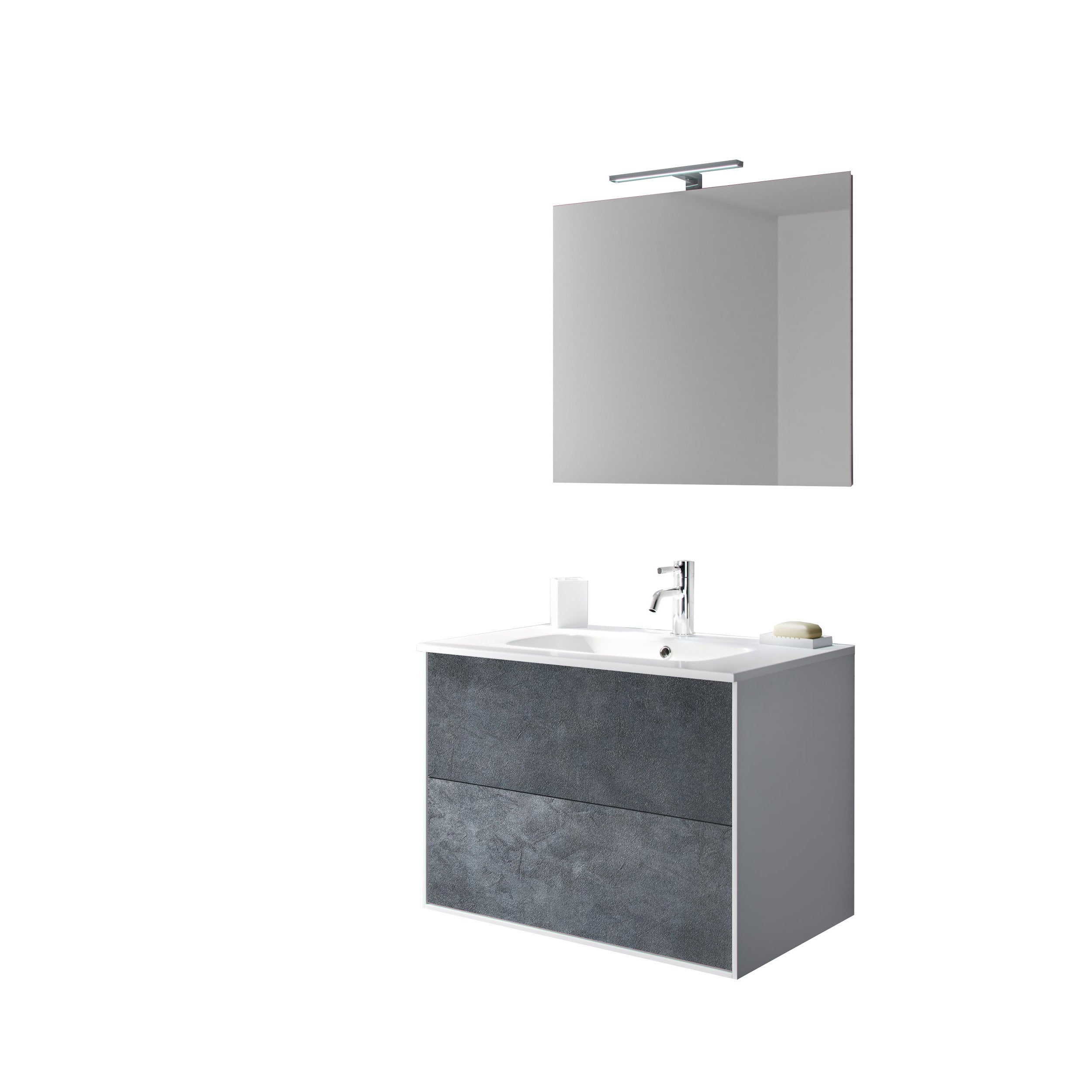 Composizione 4 pezzi IGEA blu pietra_71x46,5x190