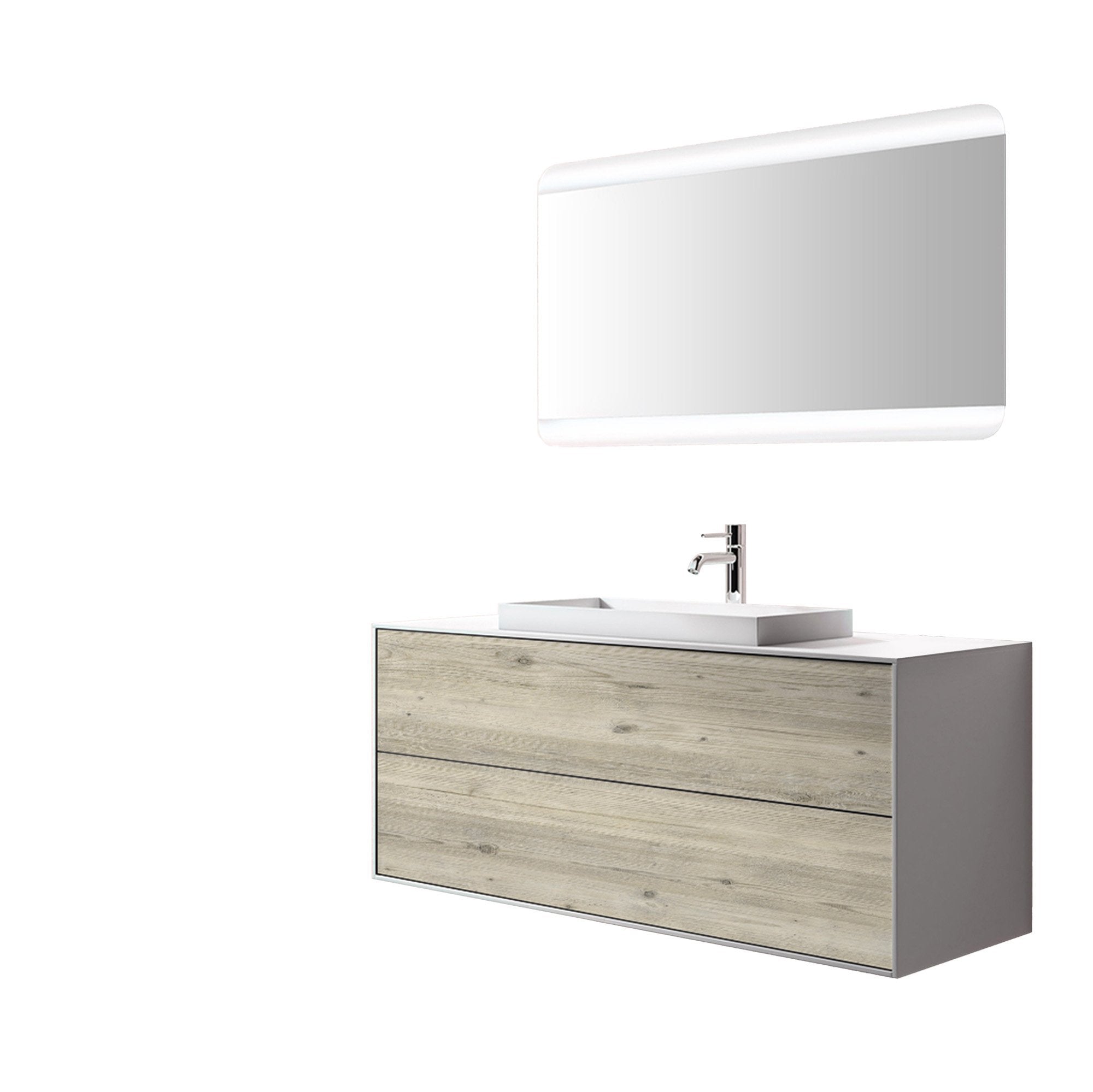 Mobile bagno composizione 3 pezzi IGEA colore pino artico