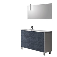 Composizione vasca SX 4 pezzi IGEA blu pietra_121x46,5x190