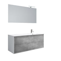 Mobile bagno composizione vasca DX 4 pezzi IGEA colore cemento