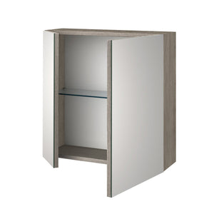 Specchio Contenitore 2 ante LARISSA-S rovere cenere