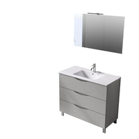 Mobile bagno composizione 4 pezzi L.101 P.46,5 H.190 cm PLUTONE colore bianco
