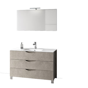 Mobile bagno composizione 4 pezzi L.121 P.46,5 H.190 cm PLUTONE colore avana