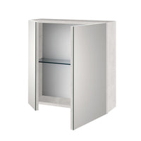 Specchio Contenitore 2 ante PLUTONE-S bianco pietra