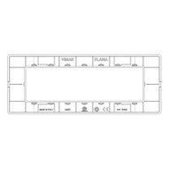 Placca vimar modello plana 7 moduli tecnopolimero 14657 *** colore avorio, confezione 1