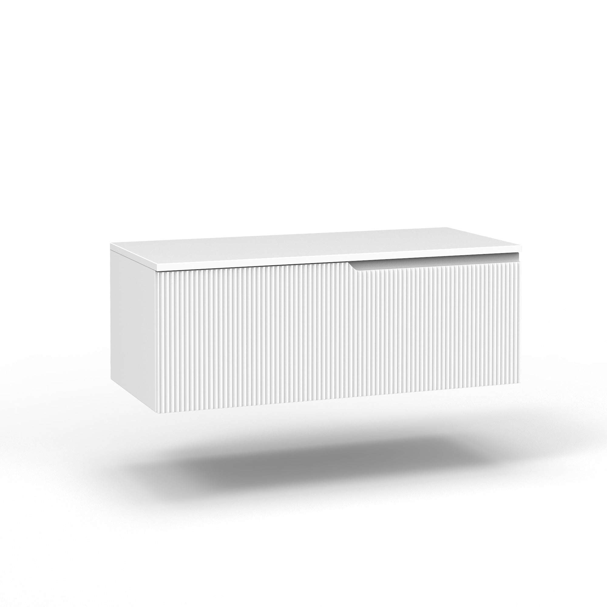 Base con top 1 cestone VENERE bianco opaco_100x45x37