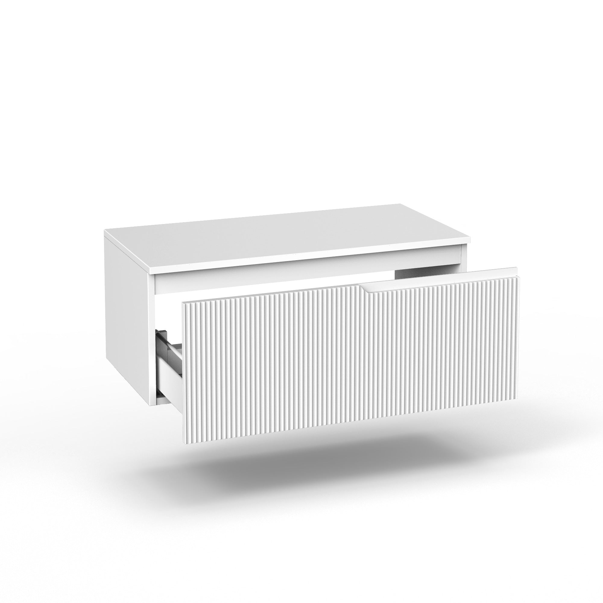 Base con top 1 cestone VENERE bianco opaco_100x45x37