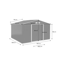 Capanno da giardino in metallo, 10.85m², antracite