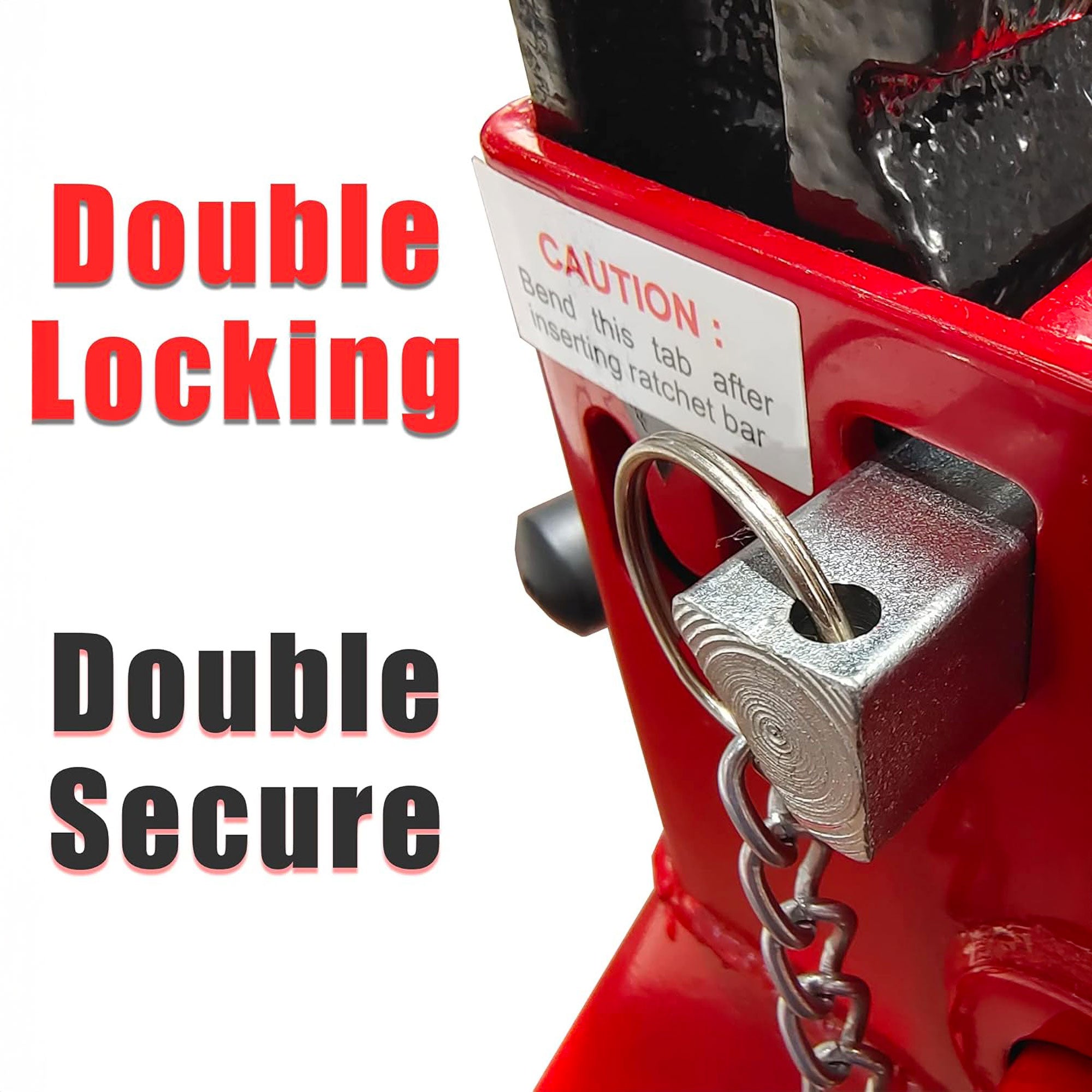 Muscleman - Set 2 Cavalletti per Auto Portata 3000 kg Regolabile in Altezza 28-42 cm Supporto in Acciaio Rosso