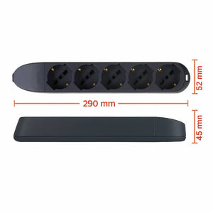 Bticino 3682g multipresa poker grigia 5 prese universali 2p+t 10/16a 250v